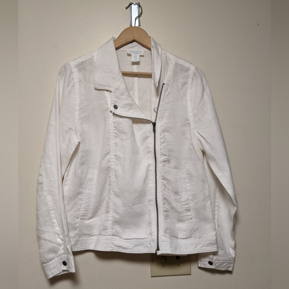 Cynthia Rowley White Utility Jacket Lightweight Casual M